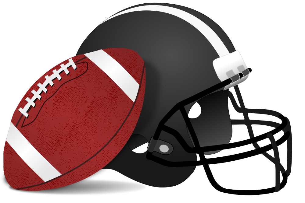 OnlineLabels Clip Art - American Football And Helmet